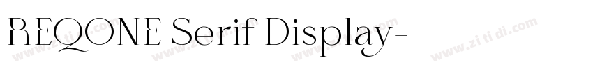 REQONE Serif Display字体转换